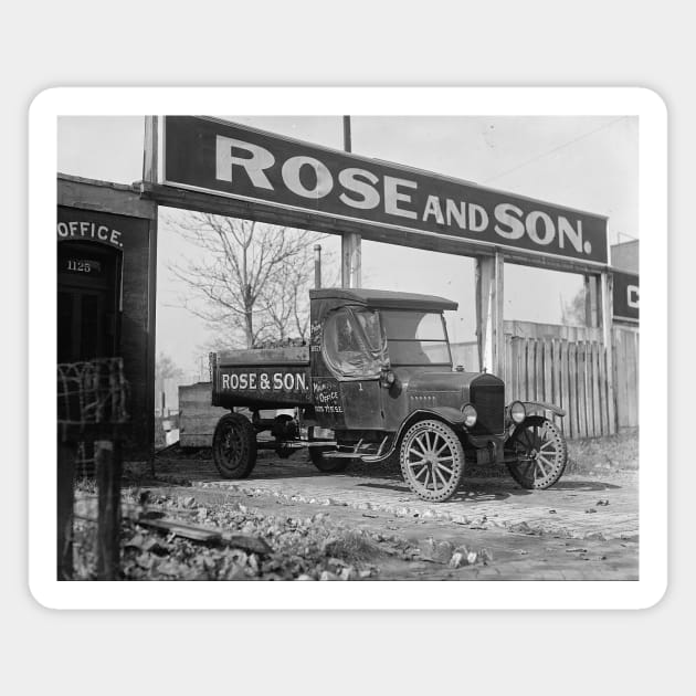 Coal Delivery Truck, 1925. Vintage Photo Magnet by historyphoto